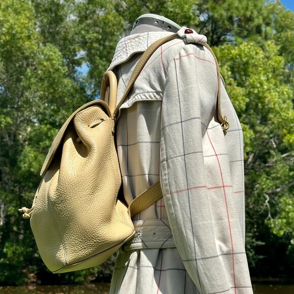 Coach Vintage Sonoma Small Backpack Natural Grain Pebbled Leather 96 Maize 4911 - Picture 3 of 15